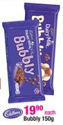 Cadbury Bubbly - 150g Each
