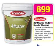 Plascon 20L Micatex White Or Standard Colours-Each