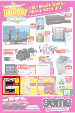 Game : Birthday Savings (30 Apr - 6 May 2014), page 1