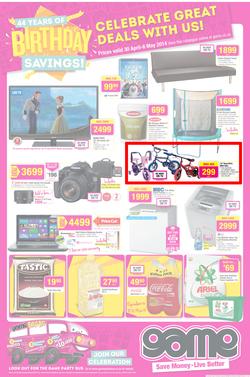 Game : Birthday Savings (30 Apr - 6 May 2014), page 1