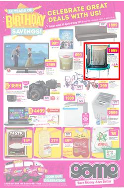 Game : Birthday Savings (30 Apr - 6 May 2014), page 1