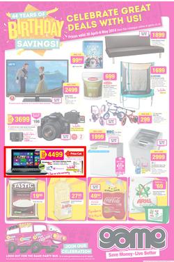 Game : Birthday Savings (30 Apr - 6 May 2014), page 1