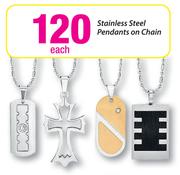 Stainless Steel Pendants On Chain-Each