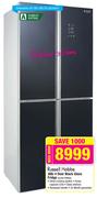 Russell Hobbs 388Ltr 4 Door Black Glass Fridge GLASS FRIDGE