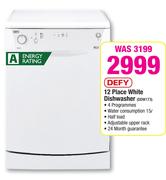 Defy 12 Place White Dishwasher DDW173