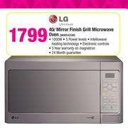 LG 40L Mirror Finish Grill Microwave Oven MH8042GM