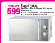 Russel Hobbs 20L Mirror Finish Manual Microwave Oven RHMA-20L