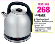 Logik 4L Stainless Steel Cordless Kettle CL-2040M