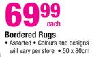 Bordered Rugs-50 x 80cm Each