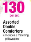 Assorted Double Comforters-Per Set