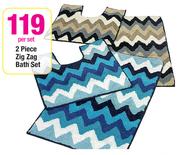 2 Piece Zig Zag Bath Set