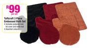 Tuftcraft 3 Piece Embossed Bath Set