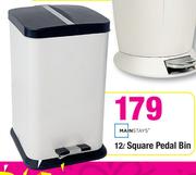 Mainstays 12L Square Pedal Bin