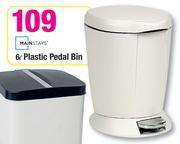 Mainstays 6L Plastic Pedal Bin