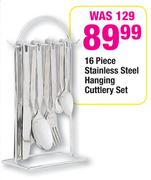 16 Piece Stainless Steel Hanging Cuttlery Set