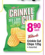 Willards Crinkle Cut Chips-125g Each