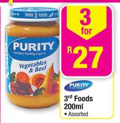 Purity 3rd Foods-3 x 200ml