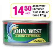 John West Shredded Tuna In Oil Or Brine-170g Each