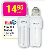 Ellies 11W CFL Globes-Each