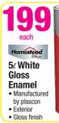 Homestead 5L White Gloss Enamel