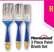 Homestead 3 Piece Paint Brush Set-Each