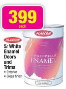 Plascon 5L White Enamel Doors And Trims
