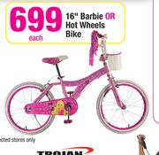 16" Barbie Or Hot Wheels Bike 