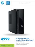 HP Slimline Desktop Including Mouse & Keyboard-On 3GB Data price Plan