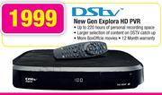 Dstv New Gen Explora HD Pvr