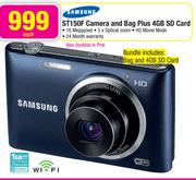 Samsung ST150F Camera And Bag Plus 4GB SD Card