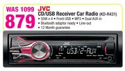 JVC Cd/USB Receiver Car Radio KD-R431