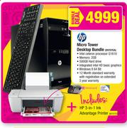 HP Micro Tower Desktop Bundle