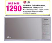 LG 44Ltr Mirror Finish Electronic Microwave Oven MS4440SR
