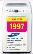 Samsung 9kg White Top Load Washing Machine WA90G9DIP