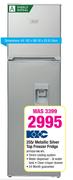 KIC 255Ltr Metallic Silver Top Freezer Fridge KTF528/1ME WT