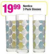 Nordica 3 Pack Glasses
