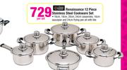 Always Home Renaissance 12 Piece Stainless Steel Cookware Set