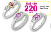 Sterling Silver Dress Rings-Each