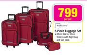 Mainstays 5 Piece Luggage Set-Per Set