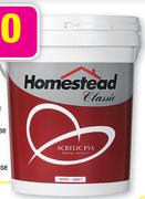 Homestead Fast Hide White Paint-5Ltr