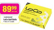 Loco Golf Balls 12 Balls Per Box