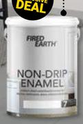 Fired Earth 1L Non Drip Water Based Enamel White