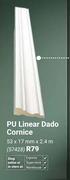 PU Linear Dado Cornice 53 x 17mm x 2.4m