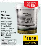 Fired Earth 20L Severe Weather