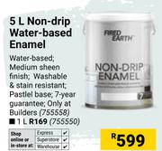 Fired Earth 1L Non Drip Water Based Enamel