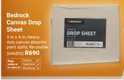 Bedrock Canvas Drop Sheet 3m x 4m