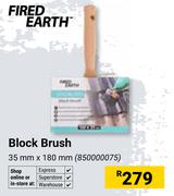 Fired Earth Block Brush 35mm x 180mm