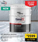 Fired Earth 20L Damp-X Bituminous Aluminium