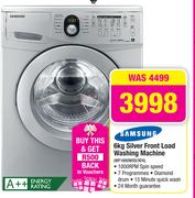 Samsung 6Kg Silver Front Load Washing Machine WF1600W5S/XFA