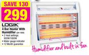 Logik 4 Bar Heater With Humidifier QH-1800